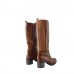 Bota Tacón Ancho Caña Alta